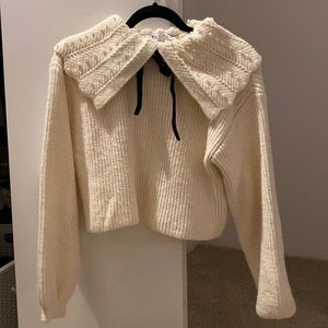 Zara beige pearl sweater